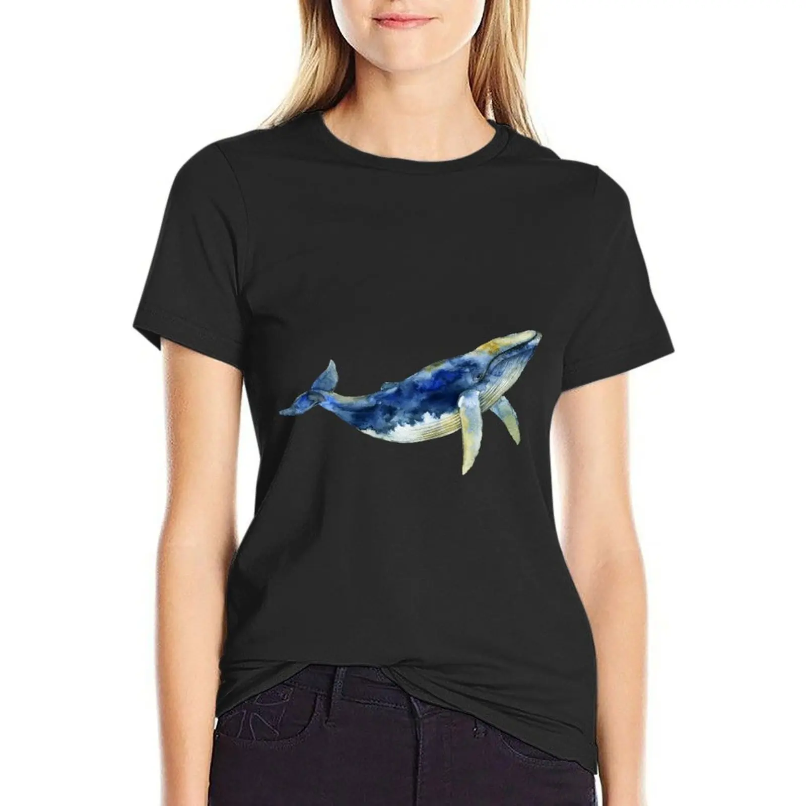 Blue Whale T-Shirt funny vintage clothes customs ariat shirts for Women