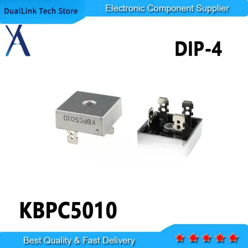

10PCS New and Original 5010 KBPC KBPC5010 DIP-4 50A 1000V