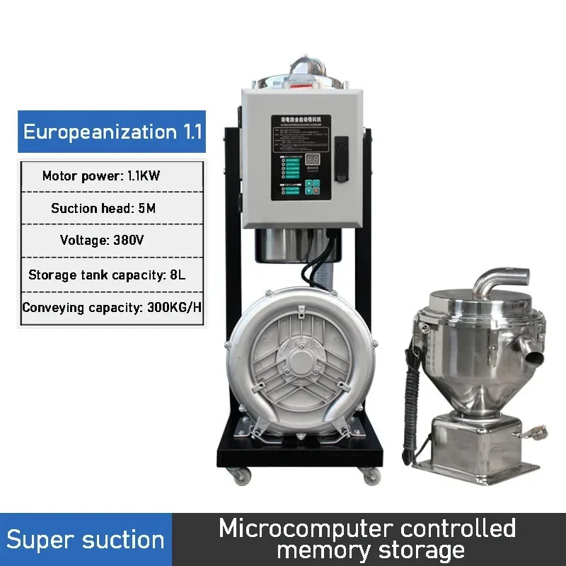 

500kg/h Hopper Loader 1000kg Auto Feeder Automatic Plastic Particle Vacuum Feeding Machine European Plastic Suction Machine