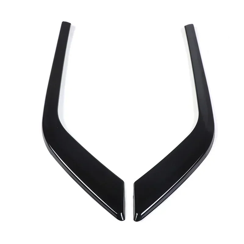 For BMW 5 Series G60 2024-2025 ABS Black Car Front Bumper Lip Splitter Spoiler Fog Light Trim Cover Car Accessories