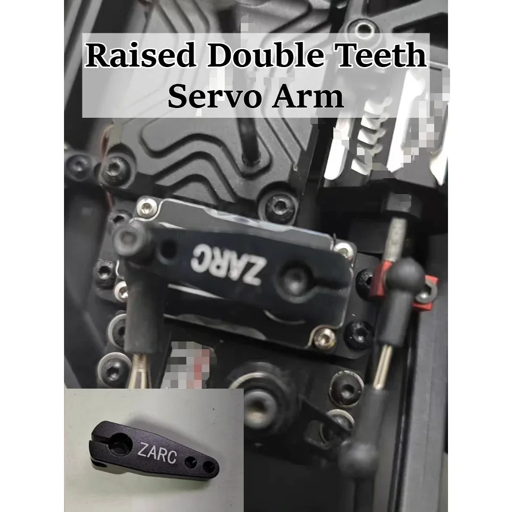 Raised Double Teeth Servo Arm RC Parts custom size for KM Rally 1/7 Traxxas TRX4 1/10 ARRMA 1/8 Buggy Crawler Upgrade Accessory