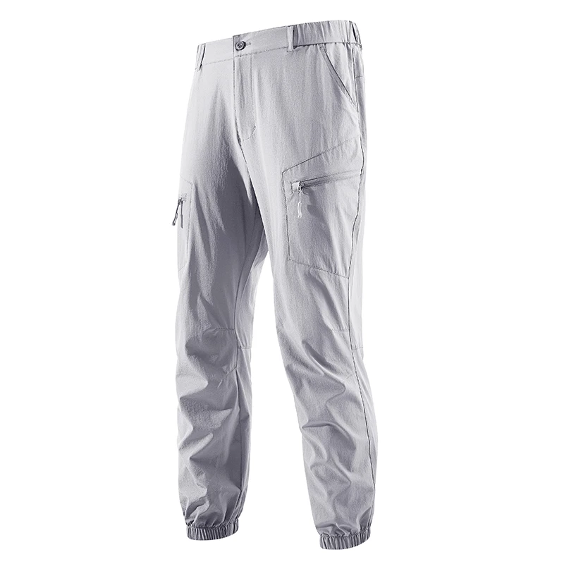 새로운 남성 카고 바지 봄 가을 패션 느슨한 컴포트 솔리드 캐주얼 바지 야외 여러 포켓 통기성 스웨트 바지 남성