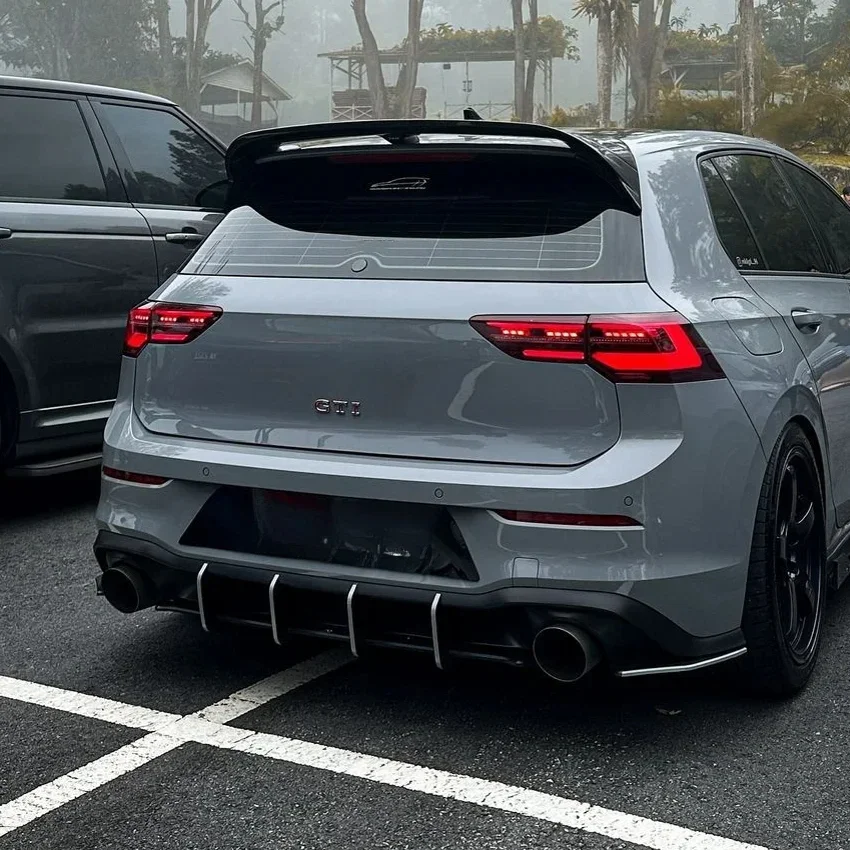 Rear Bumper Diffuser Splitters Spoiler Lip for VW Golf 8 MK8 GTI 2020-2024 Maxton Style  Protector Guard Auto Accessories