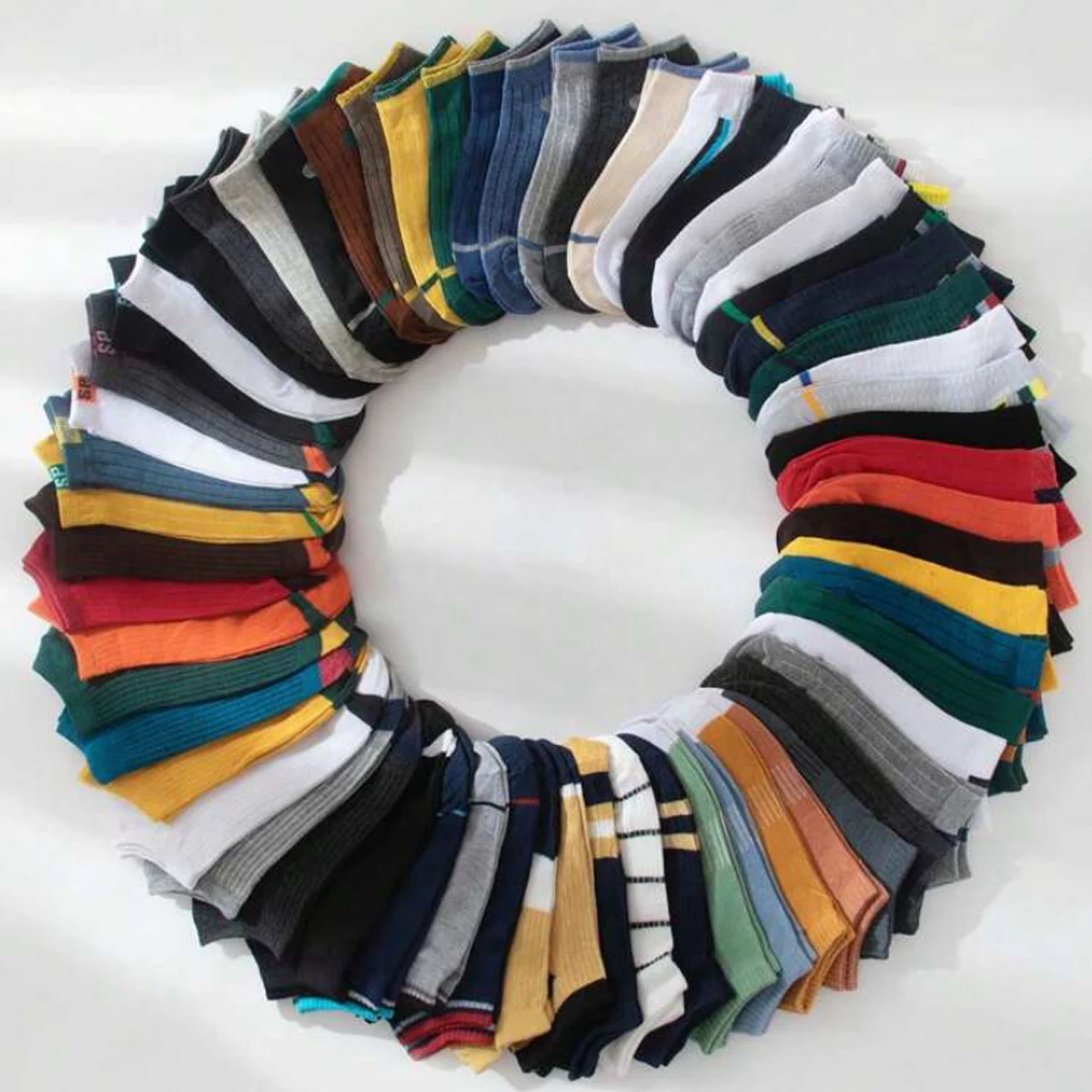 

CHAOZHU мужские носки No Show 1/5/10/20/30 пар случайных мужских носков из 100% полиэстера