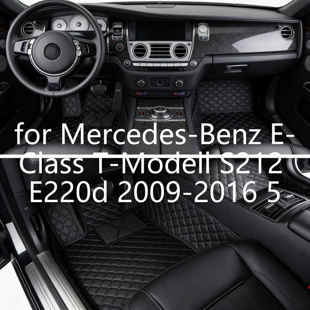 Tapis de sol 3D entièrement enveloppants et personnalisés pour Mercedes-Benz Classe E T-Modell S212 E220d 2009-2016, 5 places, en TPE résistant à l'usure et imperméable, tapis de sol intérieurs pour voiture électrique 2G622