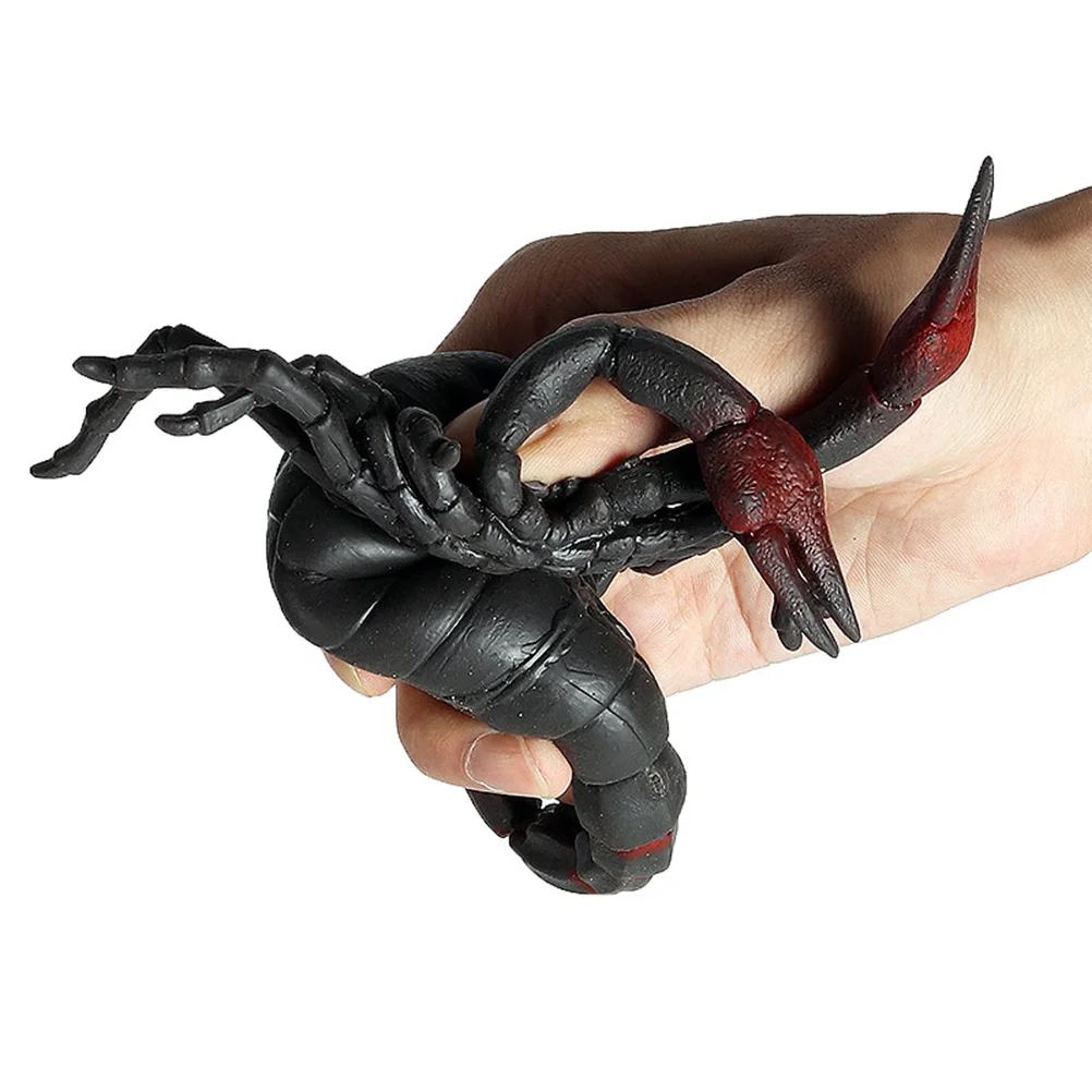 Realistic Animal Figurines Stress Relief Scorpion Figure  Finger Exercise Rubber High Simulation for Children for Party Use