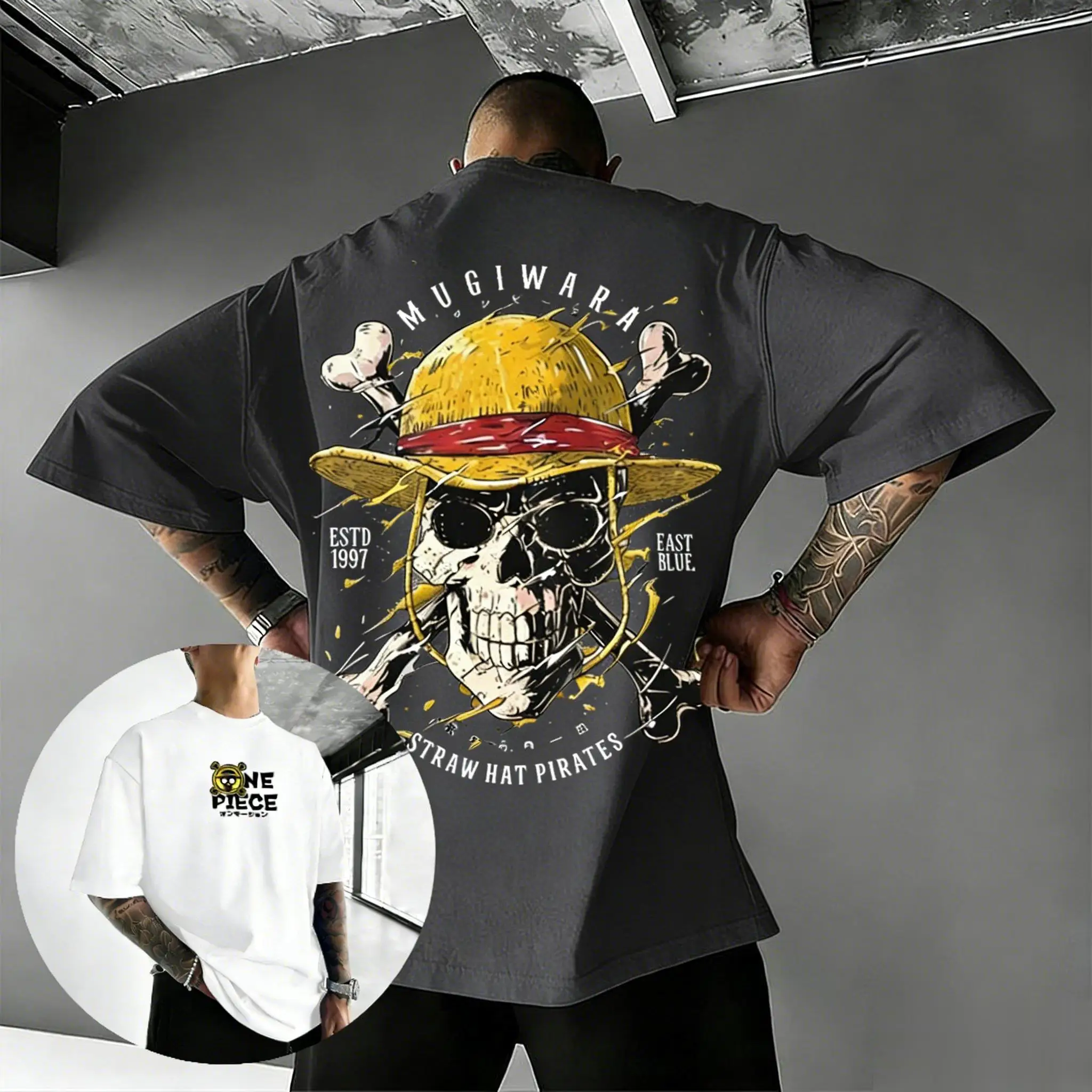 Unisex Oversize One Piece Skull Anime T Shirt Men Women Cotton Streetwear Casual Short Sleeve Top Graphic Tee Trendy 2026 Summer view 3