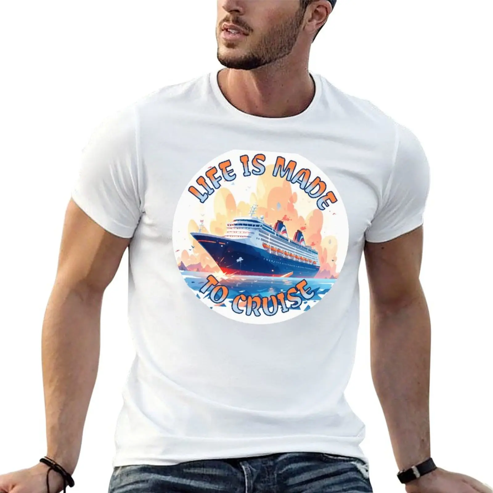 Cruise On T-Shirt Basic Comfort Fit T-Shirt for Men