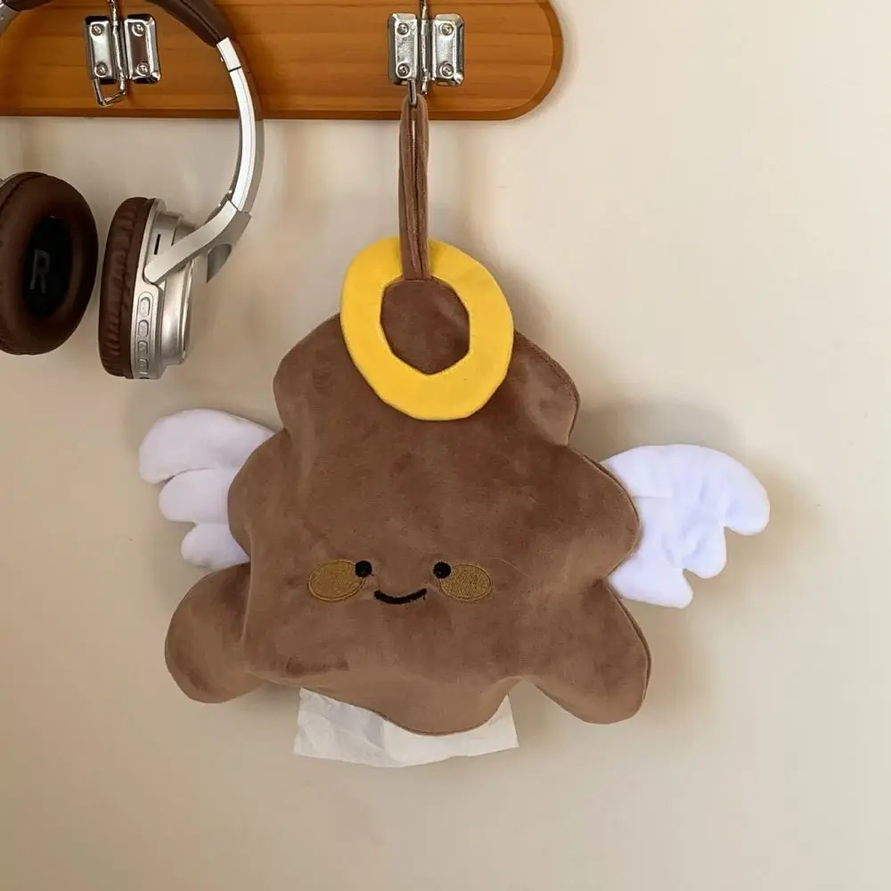 Creative Hanging Napkin Holder Zipper Closure Hangable Hanging Tissue Case Cartoon Decorative Car Napkin Dispenser