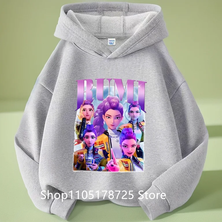 2026 KPop شيطان الصيادين Huntrix هوديي طفل الفتيات الفتيان موضة البلوز Harajuku كم طويل البلوز الاطفال جديد الكرتون القمم #2