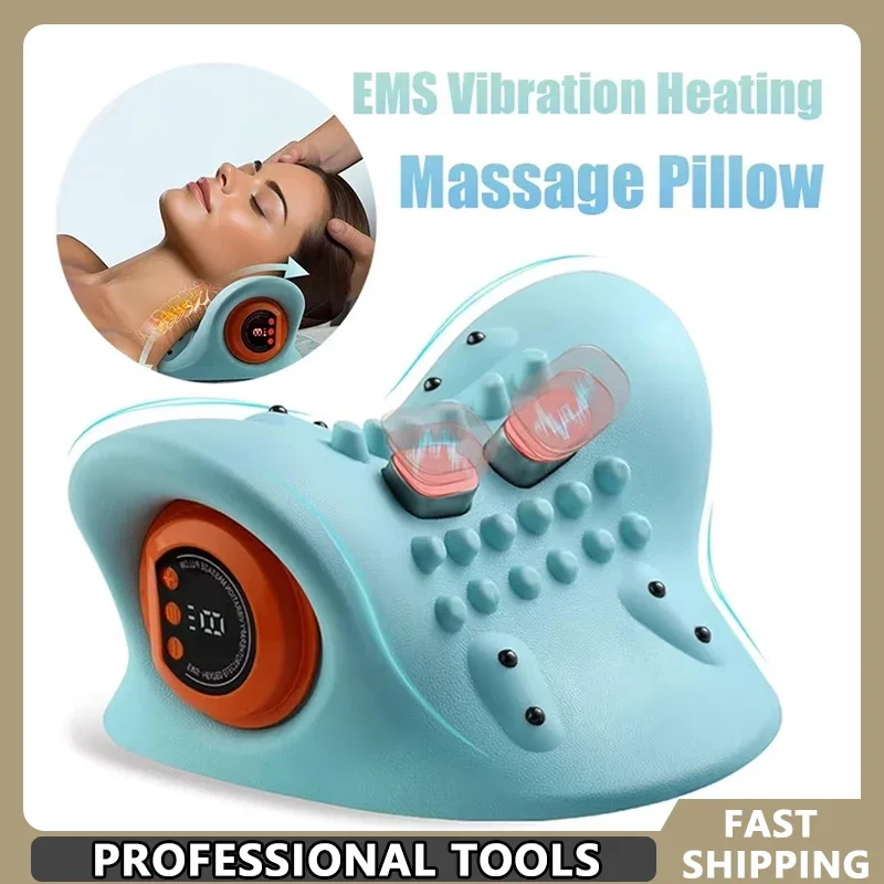 

Электрический массажер для шеи, носилки для шеи, хиропрактика, тяговая голова, массажная подушка для акупунктурных точек, массажер для тела