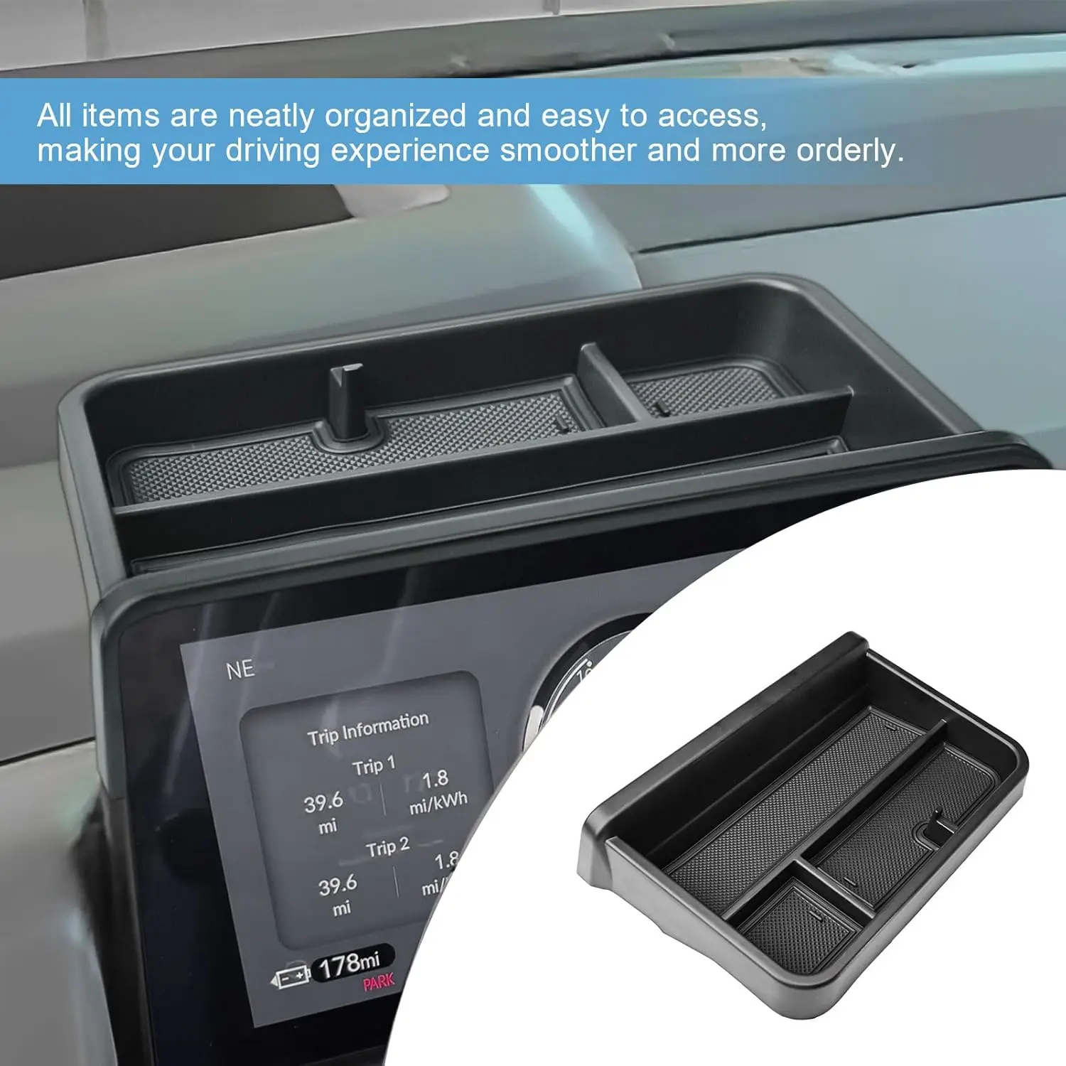 

Dash Console Storage Organizer for 2024 2025 Honda Prologue EV Interior Dash Board Behind Screen Center Console Storage Car Box