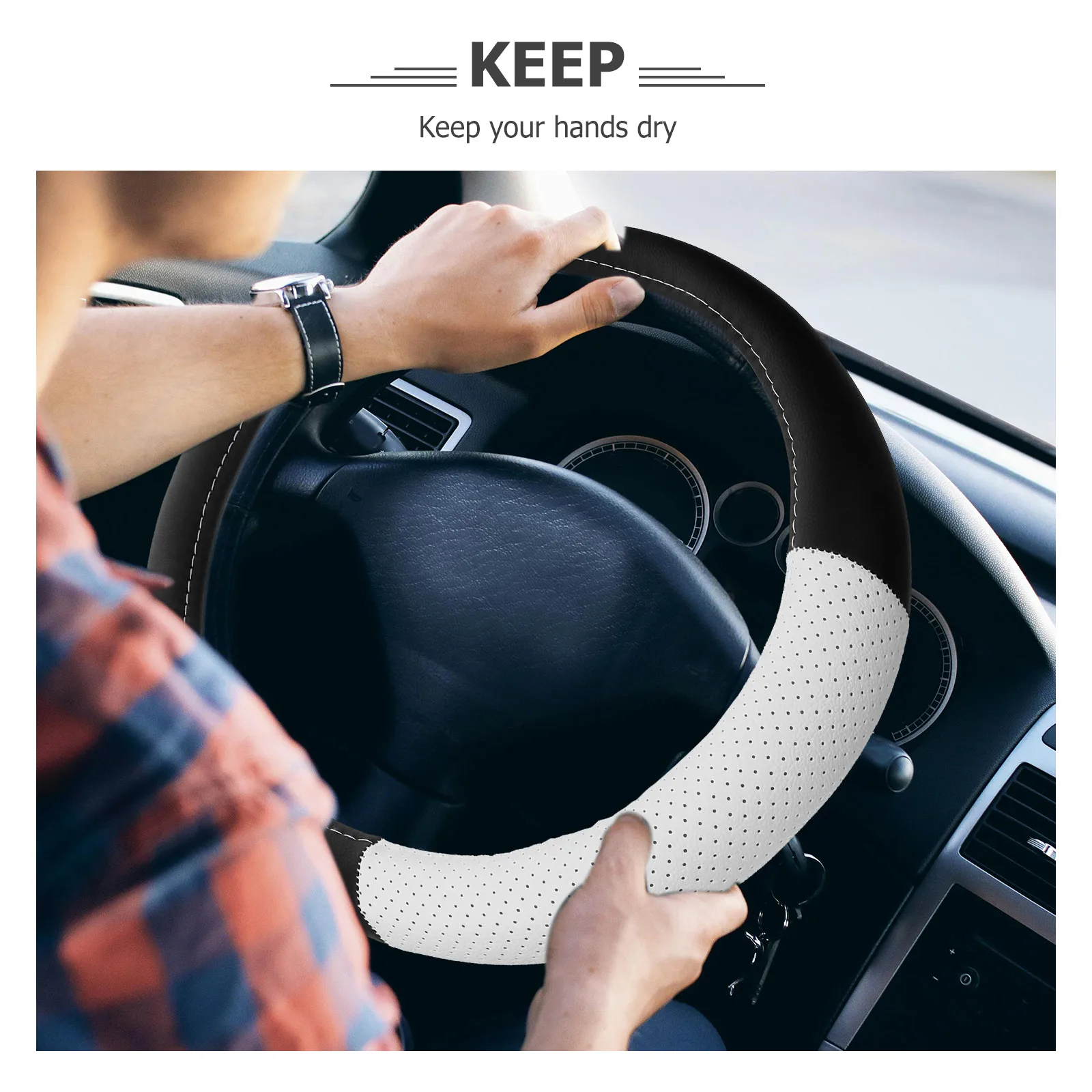 

Summer Steering Wheel Cover Sleeve Protector Anti S Car Decoration Accessories Artificial Wrap