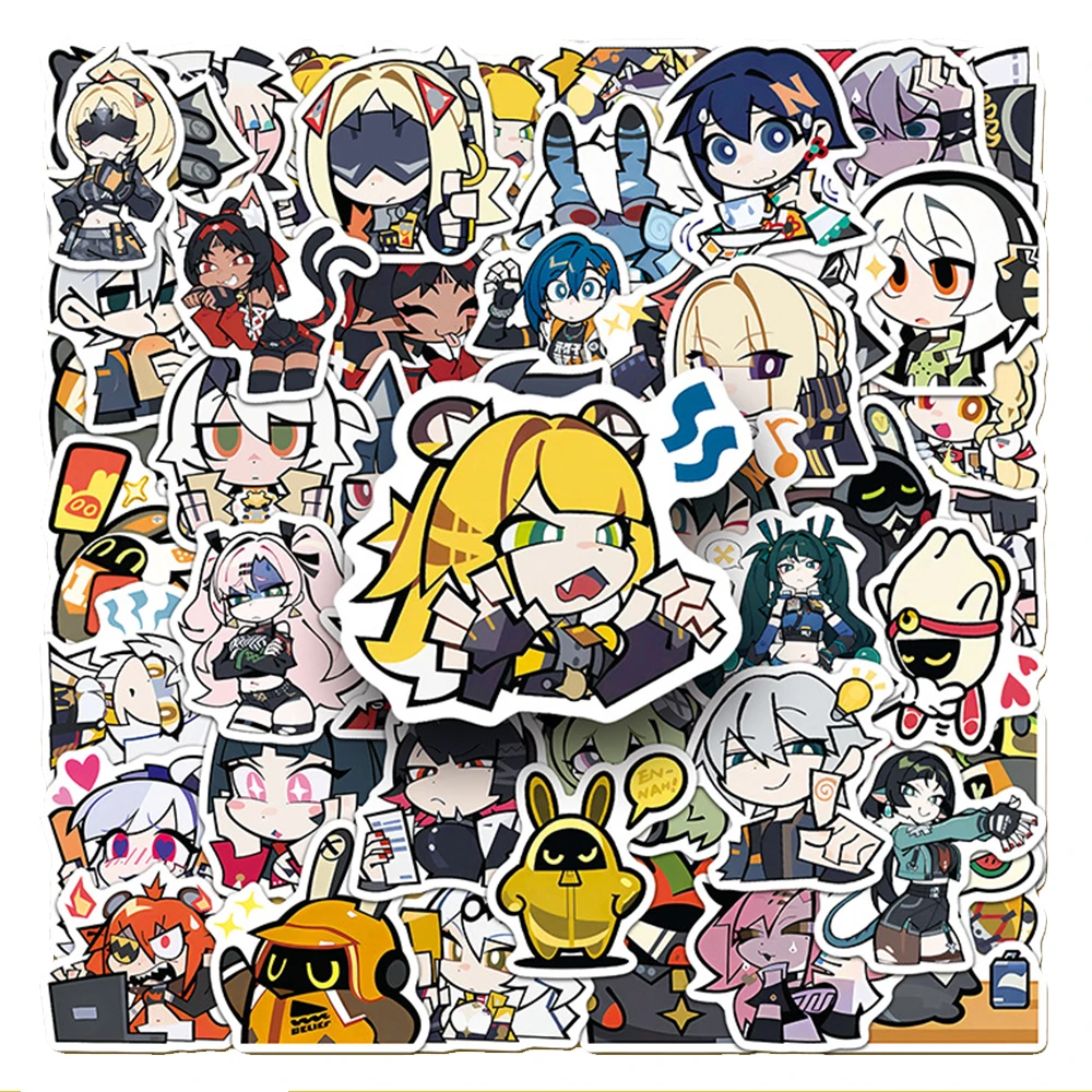 10/30/50 Stück Niedliche Cartoon Zenless Zone Zero Aufkleber Lustige MEME-Sticker Dekoration DIY Schreibwaren Gitarre Handy Kawaii Aufkleber-Set – Detail 3