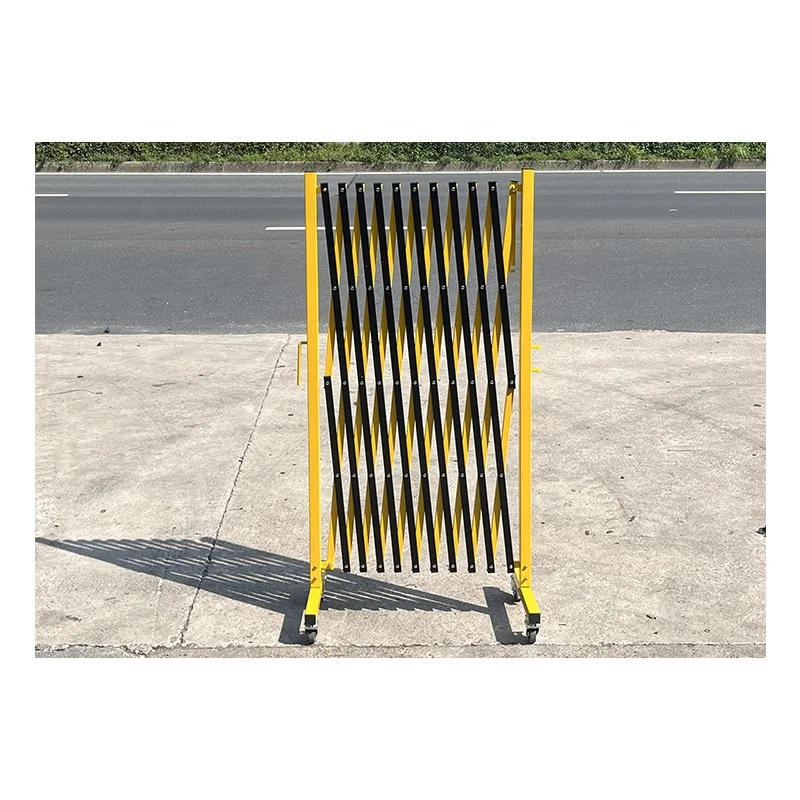 Cheap Price Traffic Control Yellow Iron Expanding Road Safety Expandable Barrier