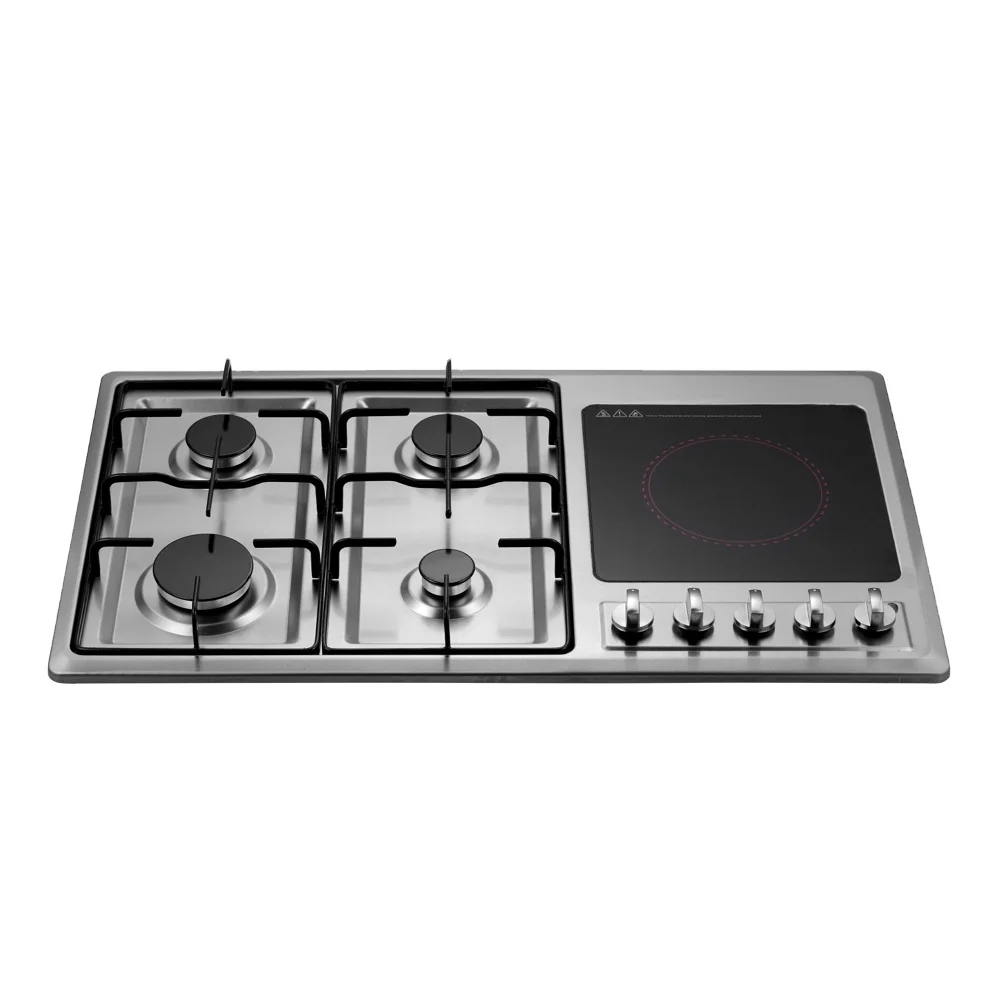 

5 Burner Gas Stove Kitchen Hob Commercial Gas Cooker Advanced Technology Ceramic Plate Cooktop