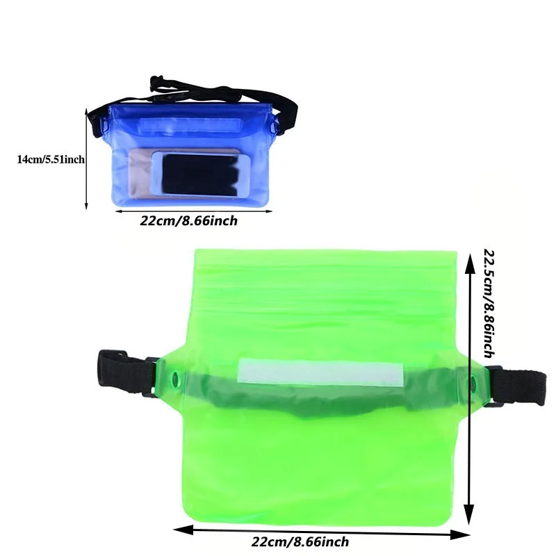 3 Layers High Waterproof Sealing Swimming Bag Large Size Transparent Underwater Dry Protection Bag For iphone mobile phone pouch