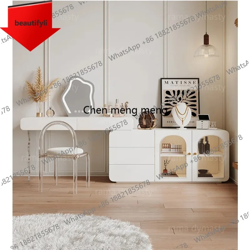 

Элегантный комод-тумба для хранения вещей, прикроватная тумба для спальни, современный выдвижной угловой туалетный столик