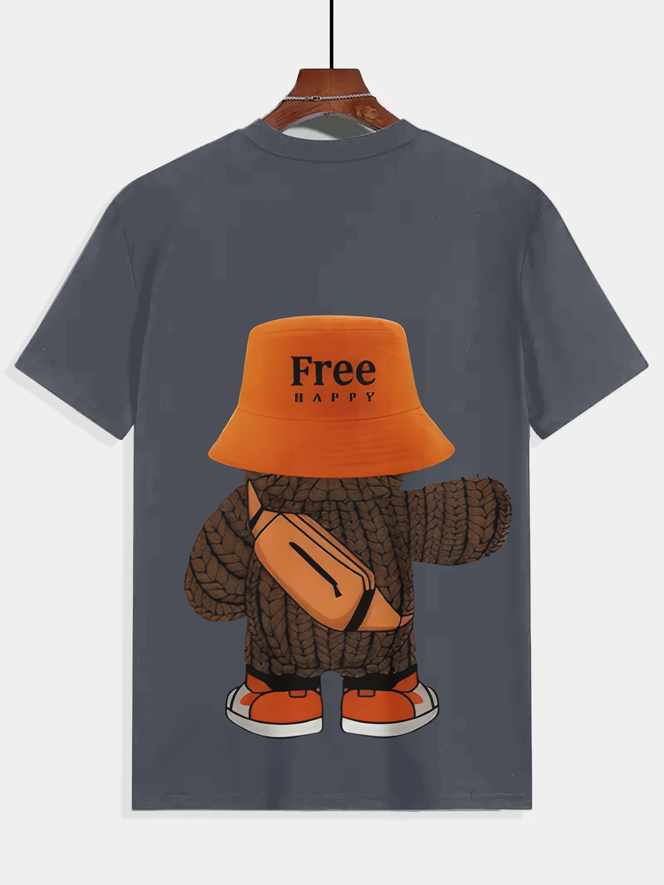 Casual T-shirt met 3D-digitaal print voor heren, modieuze en ademende top