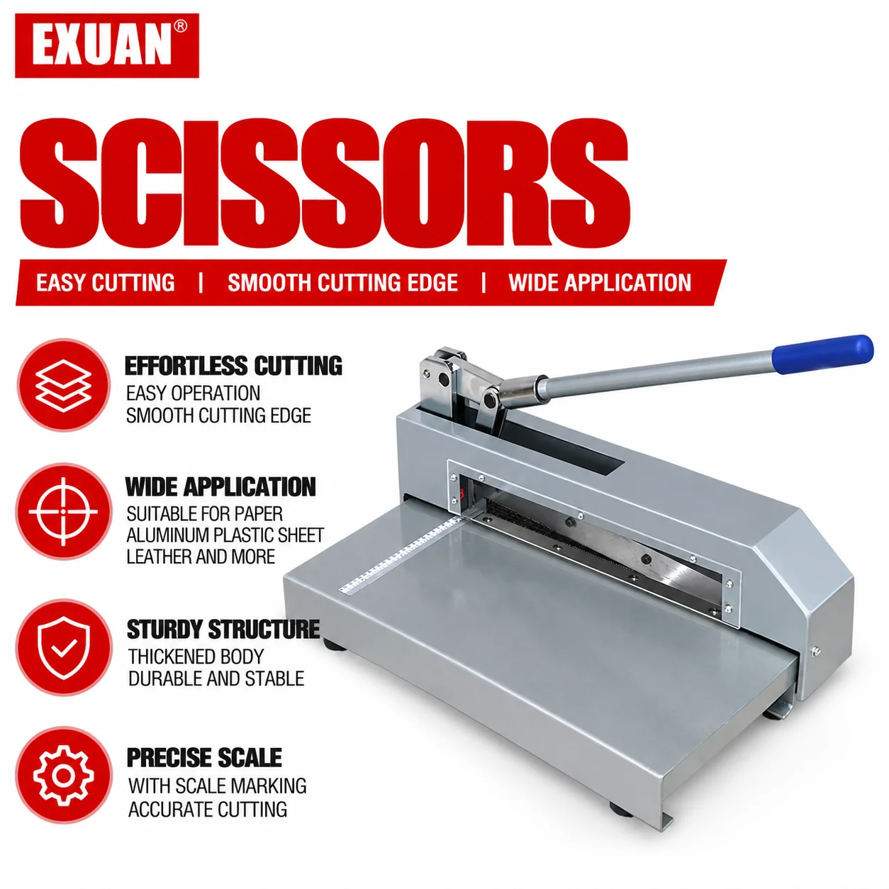 Strong Shearing Cutting Knife Aluminum Sheet Cutter Heavy Duty PCB Board Polymer Plate Metal Steel Sheet Cutting Machine Shear
