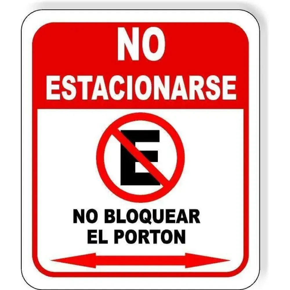 Metal aluminum Sign Spanish 
