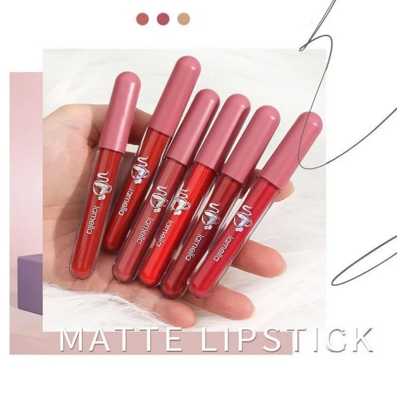 Mist Velvet Texture Lip Gloss Nude Matte Red Lipstick Waterproof Long Lasting Moisturizing Lip Tint Korean Makeup Cosmetics