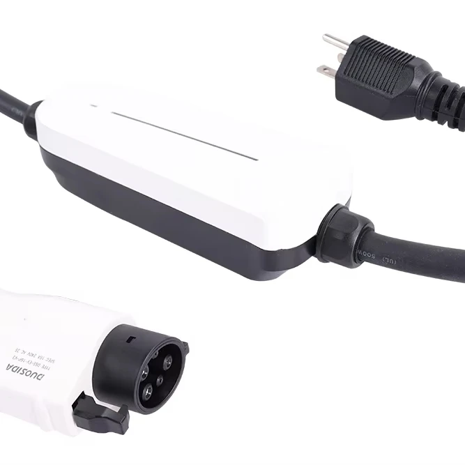 

DUOSIDA Portable EV Charger Mode 2 J1772 Connector for Electric Vehicles with 5m Cables