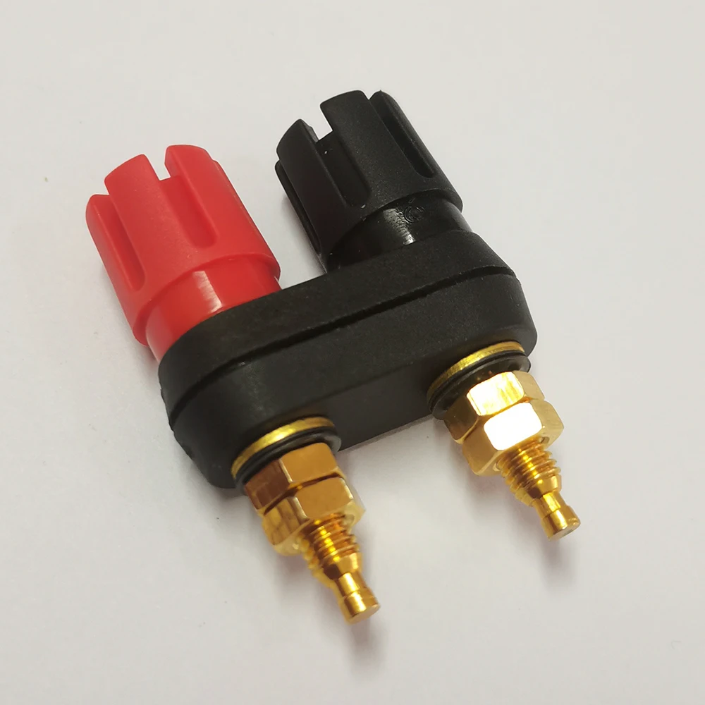 1PC Lautsprecher-Audioverstärker-Anschluss, doppelt integrierter Klemmenanschluss, 2-in-1-Bananenbuchse, 4 mm, rot, schwarz, doppelter Sechskant-/Pflaumenkopf – Detail 4