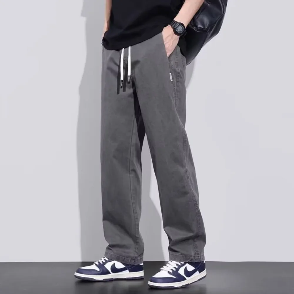 Casual Pants Men's Spring Autumn Fashionable 2024 Loose plus size Straight Pants Teenager Fashion Simple Handsome Overalls