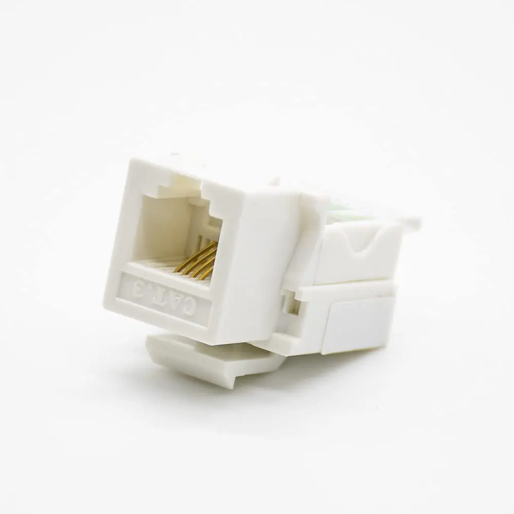 5PCS RJ11 CAT3 Keystone Jack Utp 90 Degree 4 Pin RJ45 Modular Jack Toolless