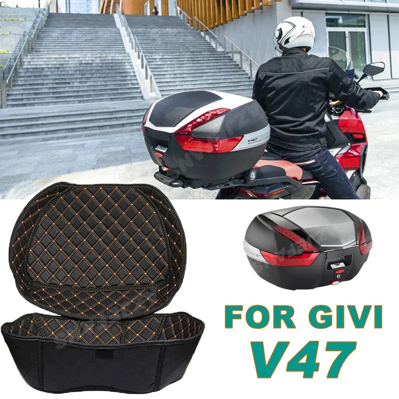 For GIVI V47 Motorcycle Rear Cargo Trunk Case Liner Luggage Box Inner Container Tail Case Bucket Lining Mat Protector Accessorie