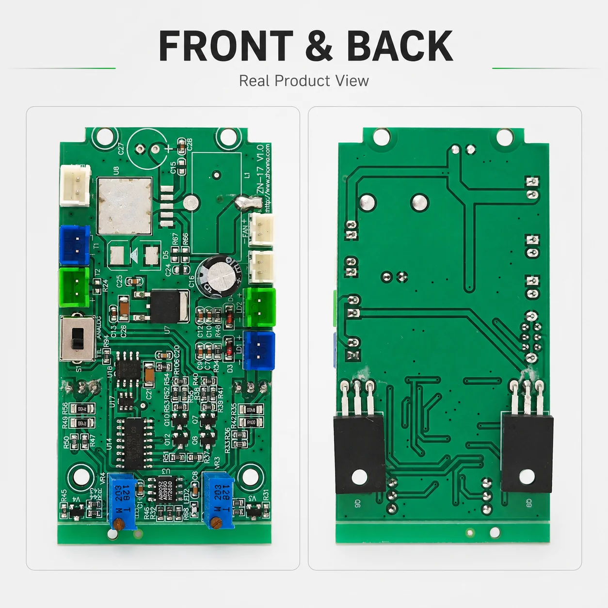 Adjustable PCB Driver Module with Multi-Channel Port and Slide Switch for Tools Instruments Parts AccessoriesZhonNa 43x82mm 12V