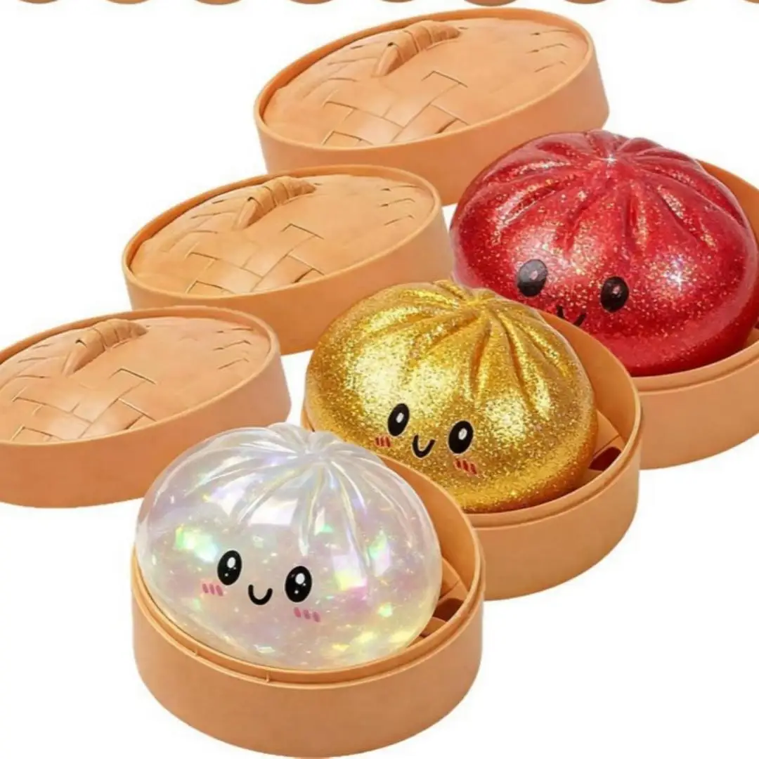 Hot Glitter Dumpling Simulatie Flash Dumpling Drukbal Langzaam rebound Zacht knijpen Decompressie Kantoordecoratie Verjaardagscadeaus
