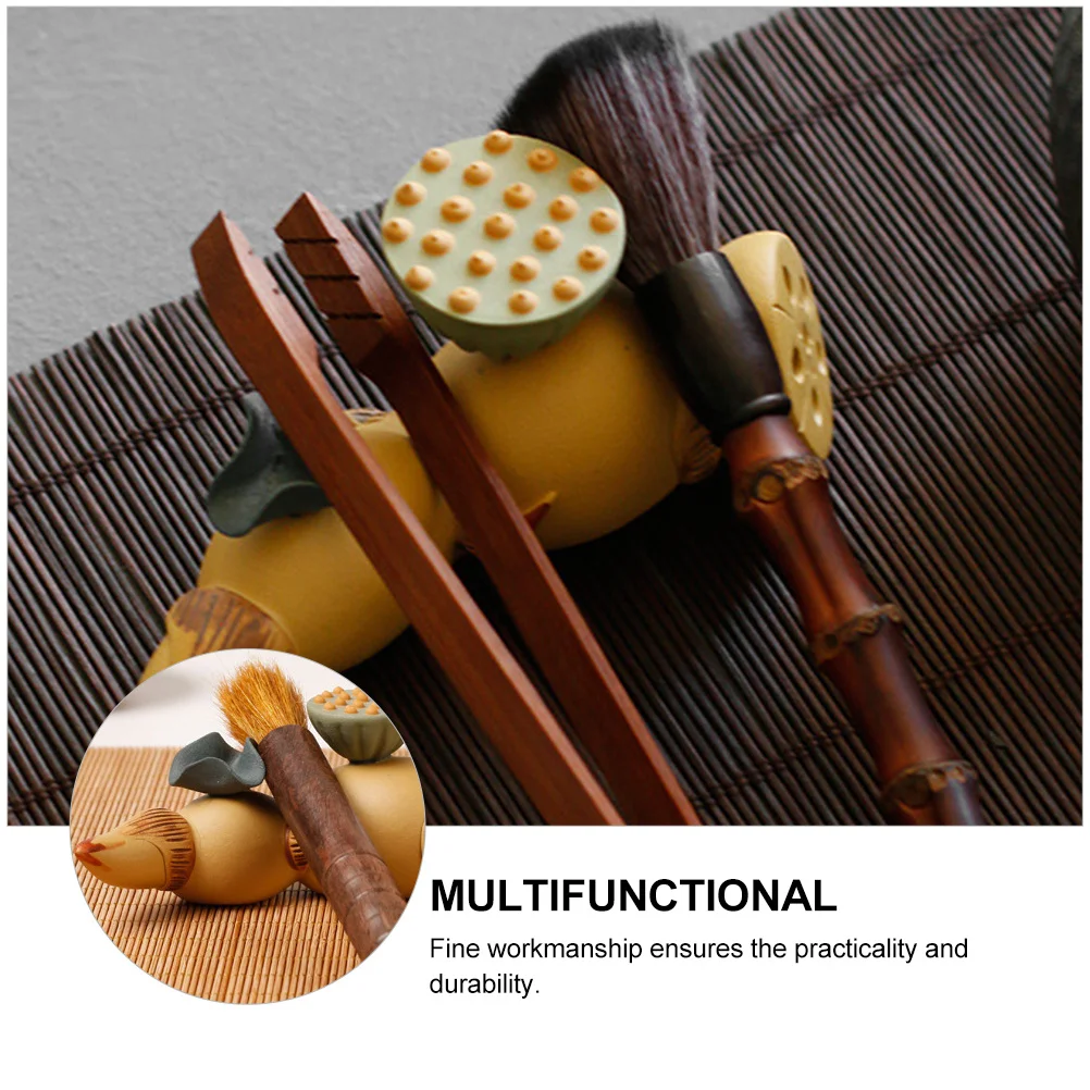 

Unique Purple Clay Desktop Ornament Fine Workmanship Decorative Lotus Root Design Lotus Root Adornment