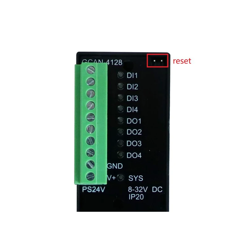 Ultra-Small Distributed Remote I/O GCAN-4128 4DI 4DO CANopen Communication Protocol Highly Integrated Remote I/O