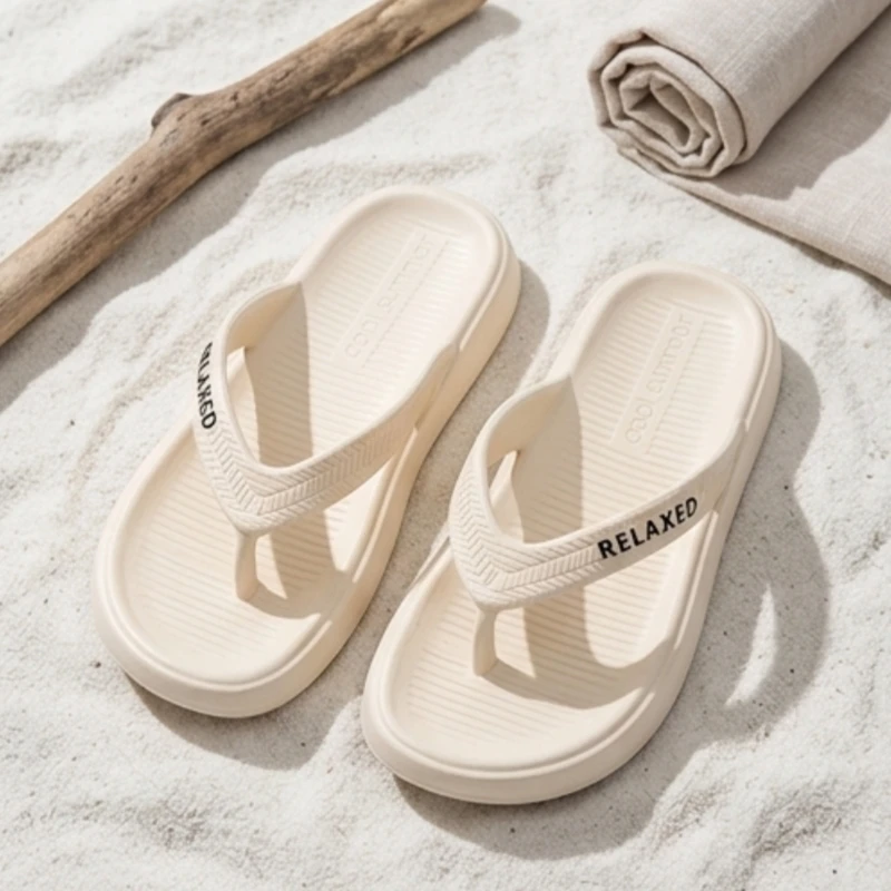 

Trendy Women's Flip Flops Soft Sole Perfect for Poolside & Vacation Wear-resistant Shower Outdoor Couple Slippers