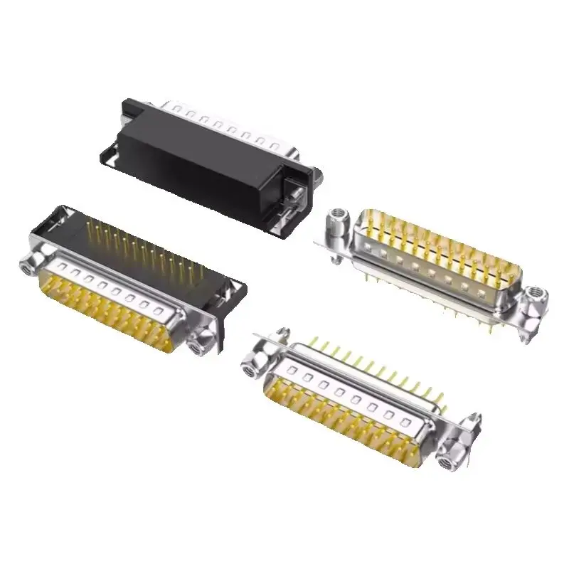 1Pcs Industrial DB25 Soldering Board Female Socket with DR25 Bent Foot 90 Degree Straight Insertion DP25 Pin Male Connector Sock