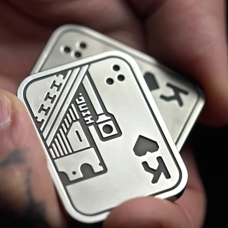 Push Fidget Slider Finger Spinners EDC Poker Card Shuffle Anti-Stress Skilltoy Gyro Top Decompression Novelty Fidget Desk Toys