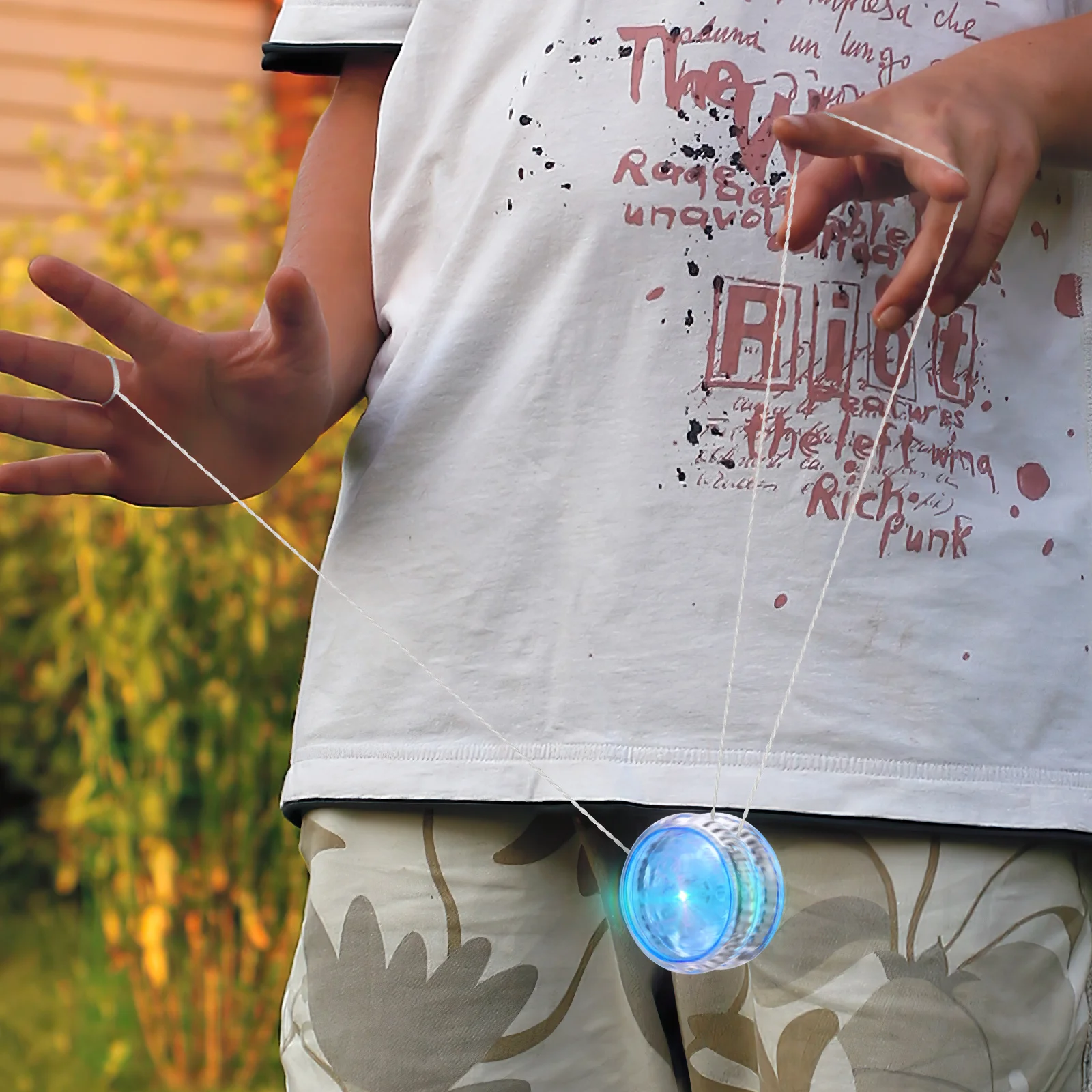 5 قطع من البلاستيك LED للأطفال، ألعاب تحدي سلسلة إبداعية، هدية تعليمية ممتعة، يويو بلاستيك