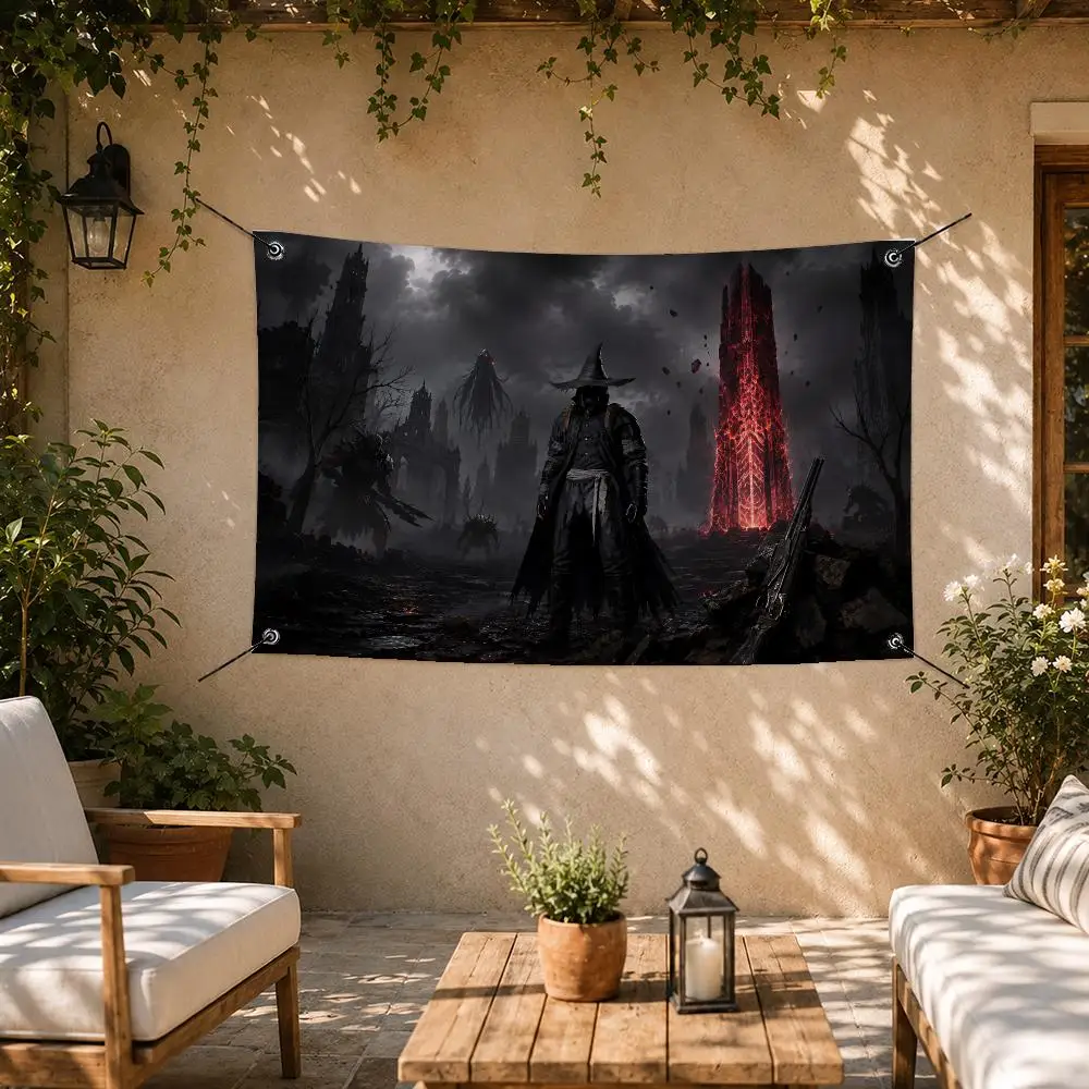 Dark Game Remnant 2 Flags Room Bedroom Home Outdoor Wall Hanging Concert Printed Background Decoration Art Banne