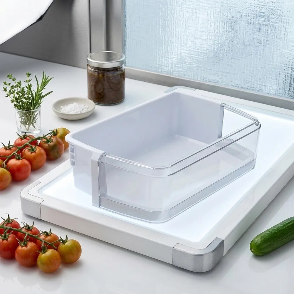 Right Door Shelf Basket for Samsung Refrigerators Compatible with DA63 04314 and DA63 04316 Made from Plastic Material
