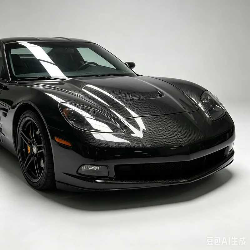 Car Accessories Lightweight Glossy Dry Carbon Fiber Vented Hood Replacement Body Kit for Corvette C6 2005-2013