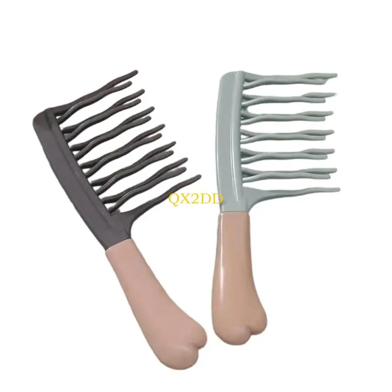 

QX2D Инновационная детская щетка с волнистыми зубцами, расческа для укладки волос для семейного момента и роста волос у
