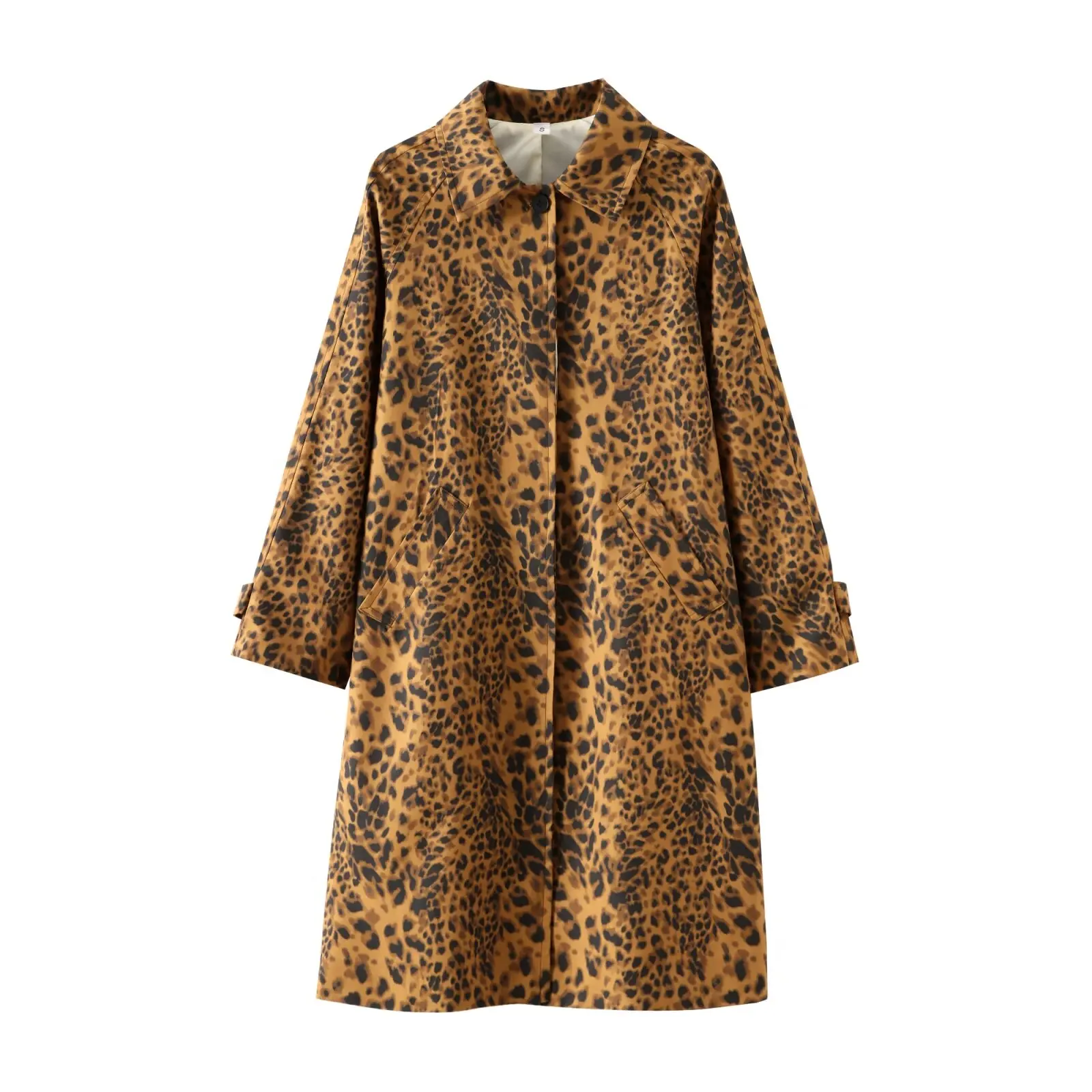 

Rindu TRAF 2024 Animal Print Trench Coat Women's Windbreaker Coats Woman Winter Sale Jackets Clothing New in Coats Elegant