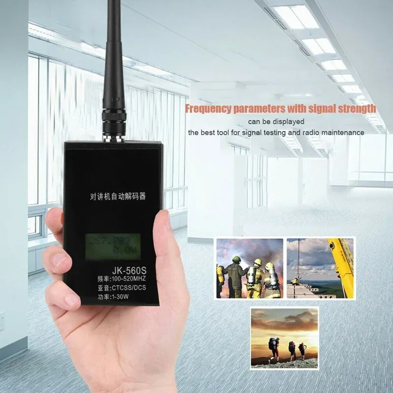 JK-560S Walkie-talkie Frequency Counter Detector Reader 1-30w 100-520mhz CTCSS/DCS Meter Power Measurement JK560S Transmission