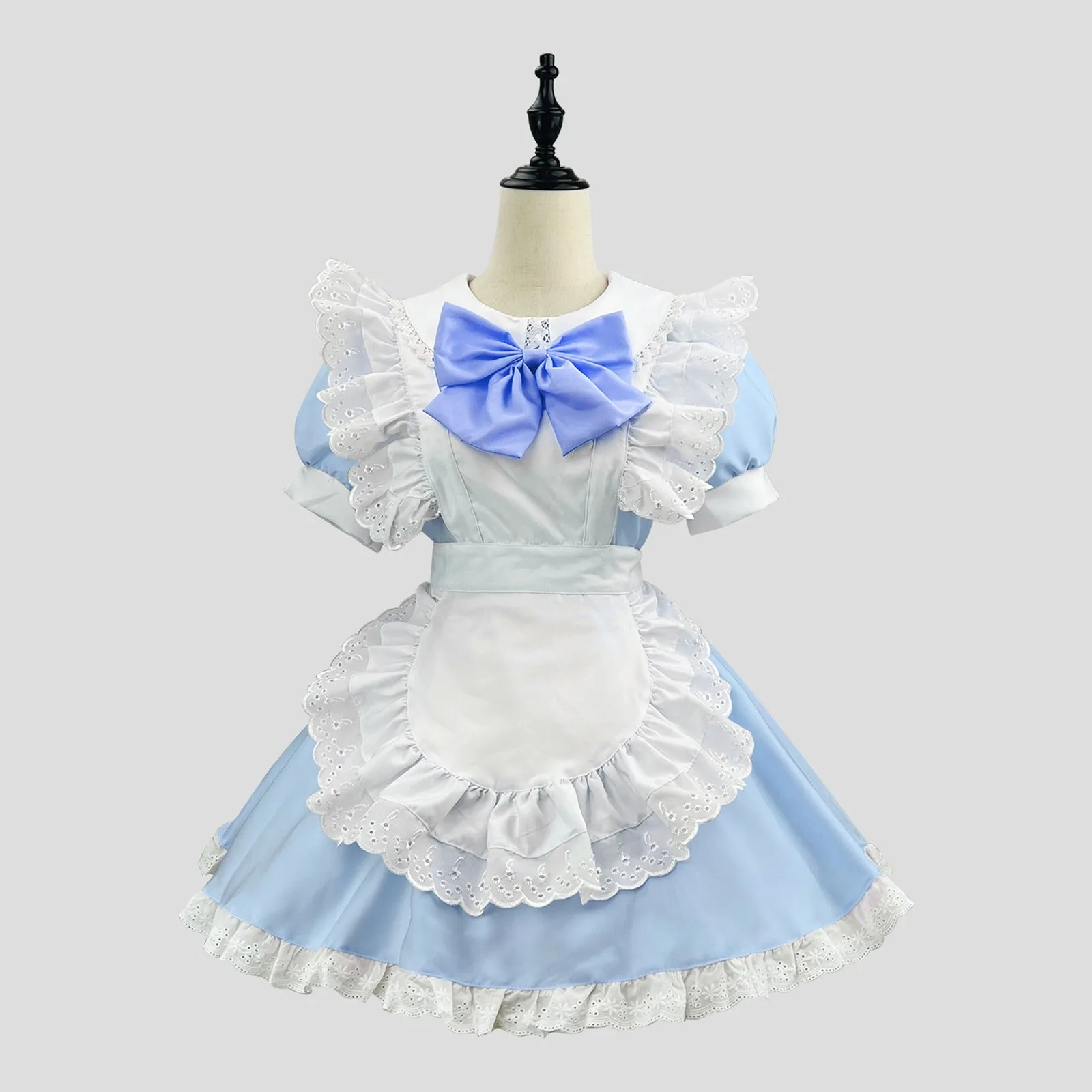 

Anime Cosplay Costume Adult Clothing Color Cosplayer Pink Lolita Dress Suit Purple Bow Maid Dress Up Coffee Servant Uniform