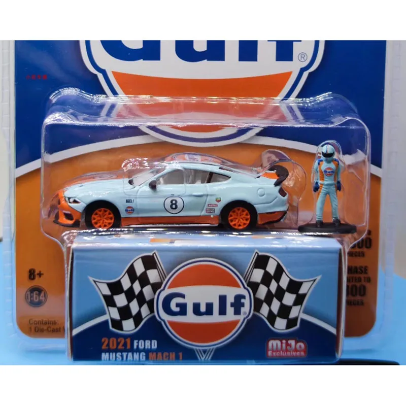 Greenlight 1:64 Scale 2021 Ford Mustang Mach 1 1 with Doll อัลลอยด์โมเดลรถยนต์ของสะสมของเล่นของขวัญ