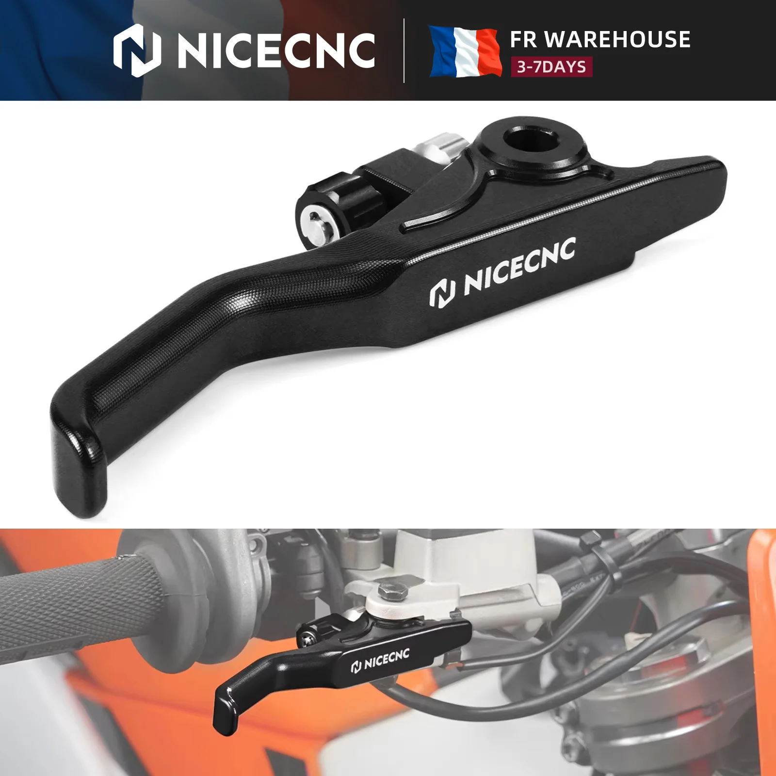 NICECNC Kurzer Bremshebel für KTM EXC 300, passend für KTM EXC-F 350, SX 125, SXF 450, XCW 500, XCF-W, XW-F 2014-2025, Sherco, GasGas, Triumph