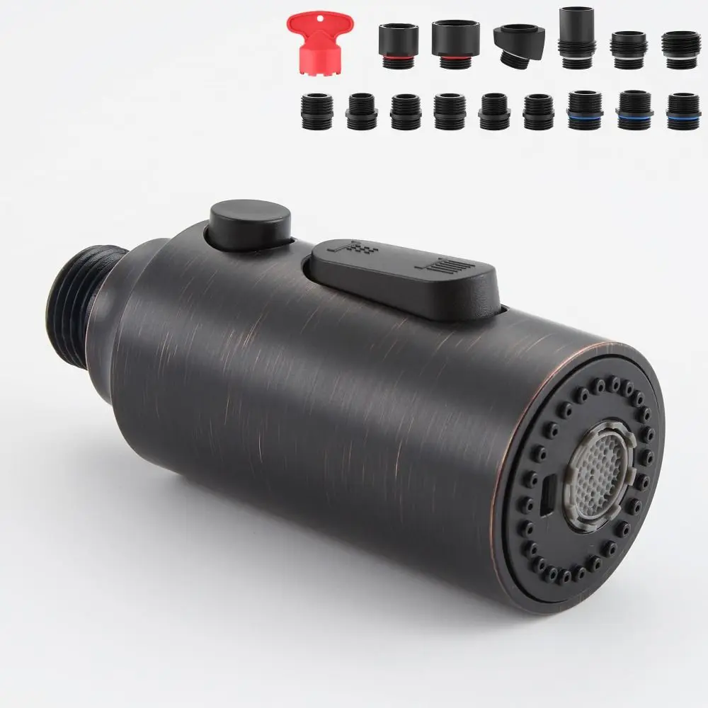 Durable ABS Kitchen Faucet Spray Head Dual Function 3 Function Faucet Head Replacement Brushed Nickel Water Saving