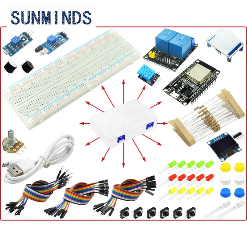 Basic Starter Kit for ESP32 ESP-32S WIFI I OT Development Board for Arduino Project Learning Kit with Tutorials